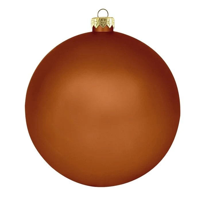 Weihnachtsschmuck - Kunststoffkugel 1 Stück, D. 10 cm, braun, matt