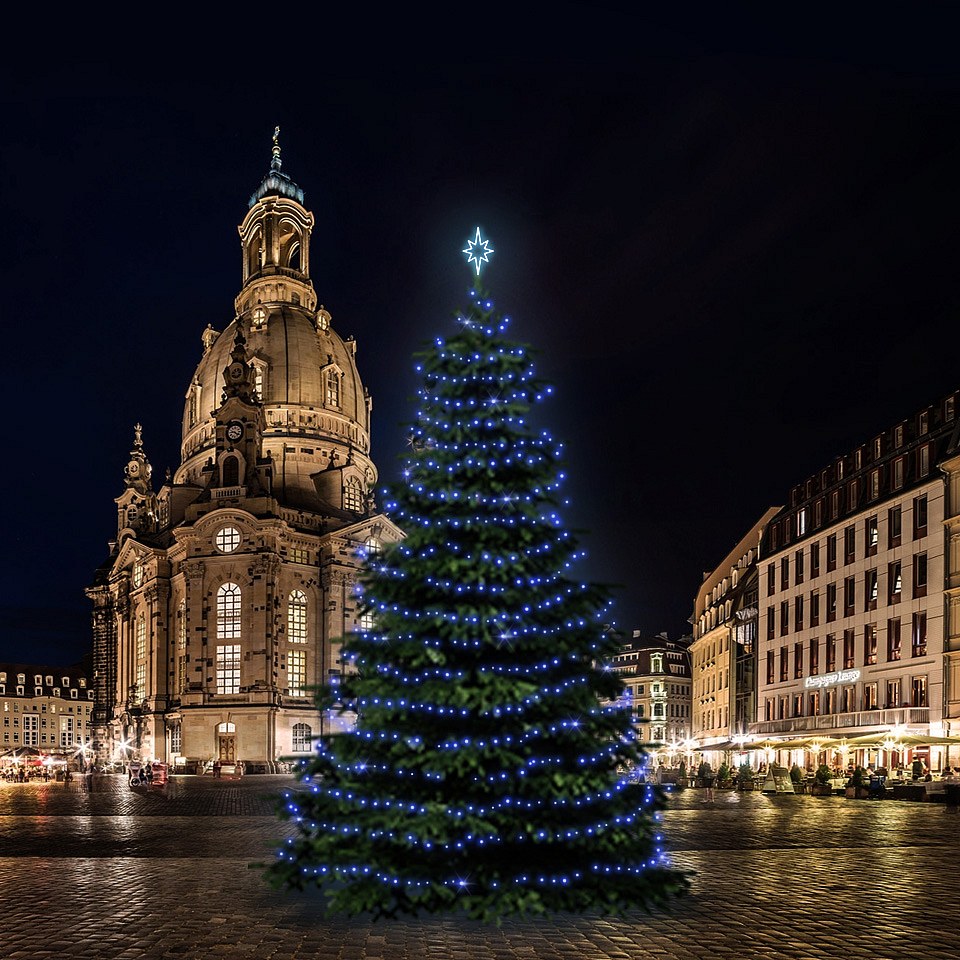 LED-Lichtset für Weihnachtsbäume 15-17 m hoch, blau