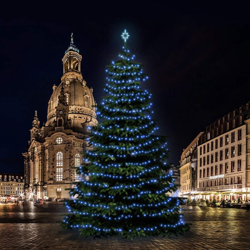 LED-Lichtset für Weihnachtsbäume 18-20 m hoch, blau