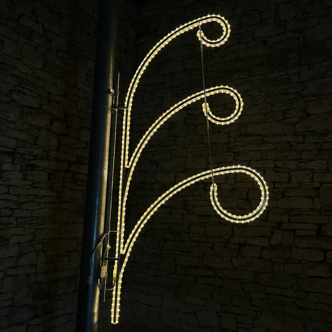 LED-Lichtmotiv drei Augen übereinander, warmweiß, 210x110cm