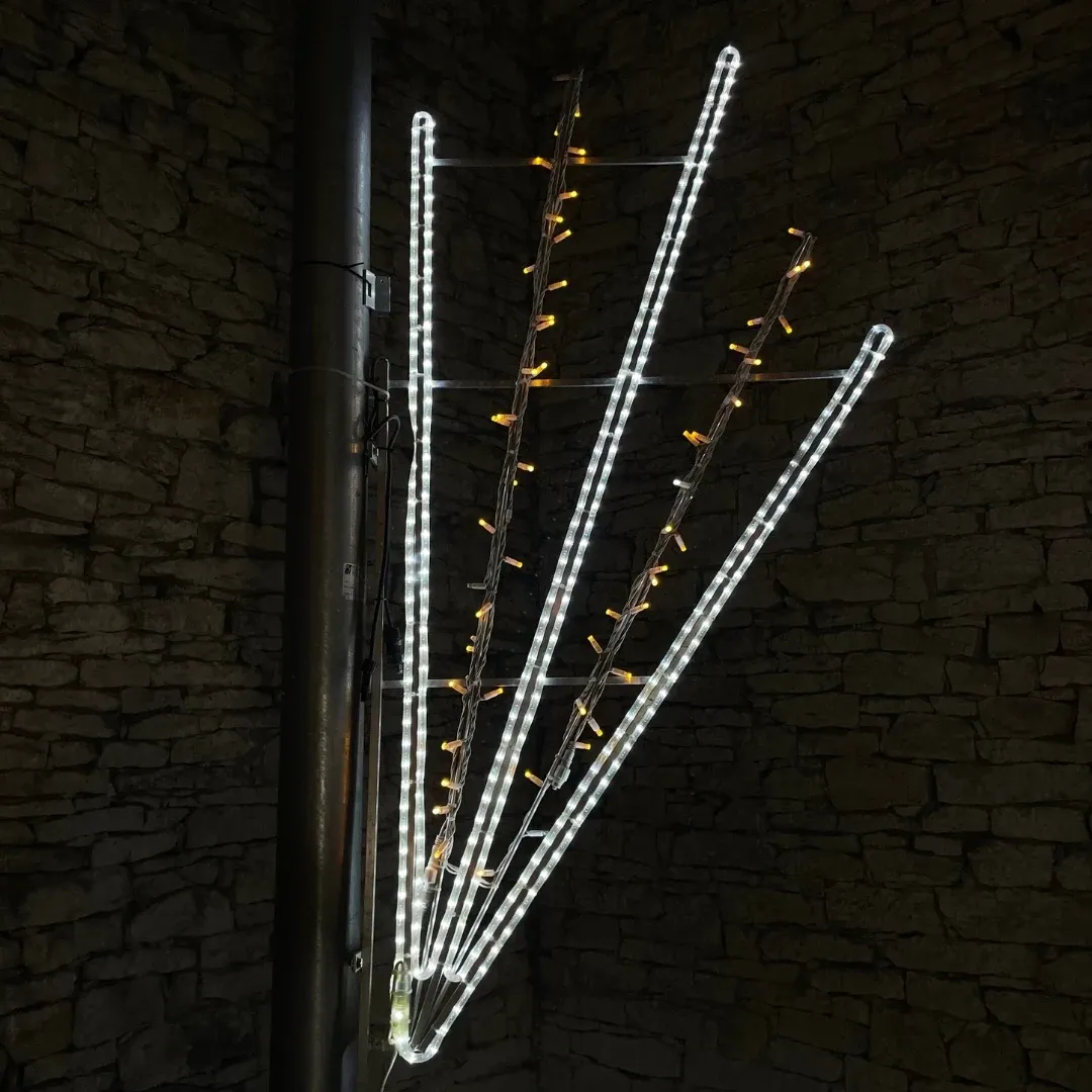 LED-Lichtmotiv splash, 180x90 cm, Eisschlauch mit warmweißem String mit Flash