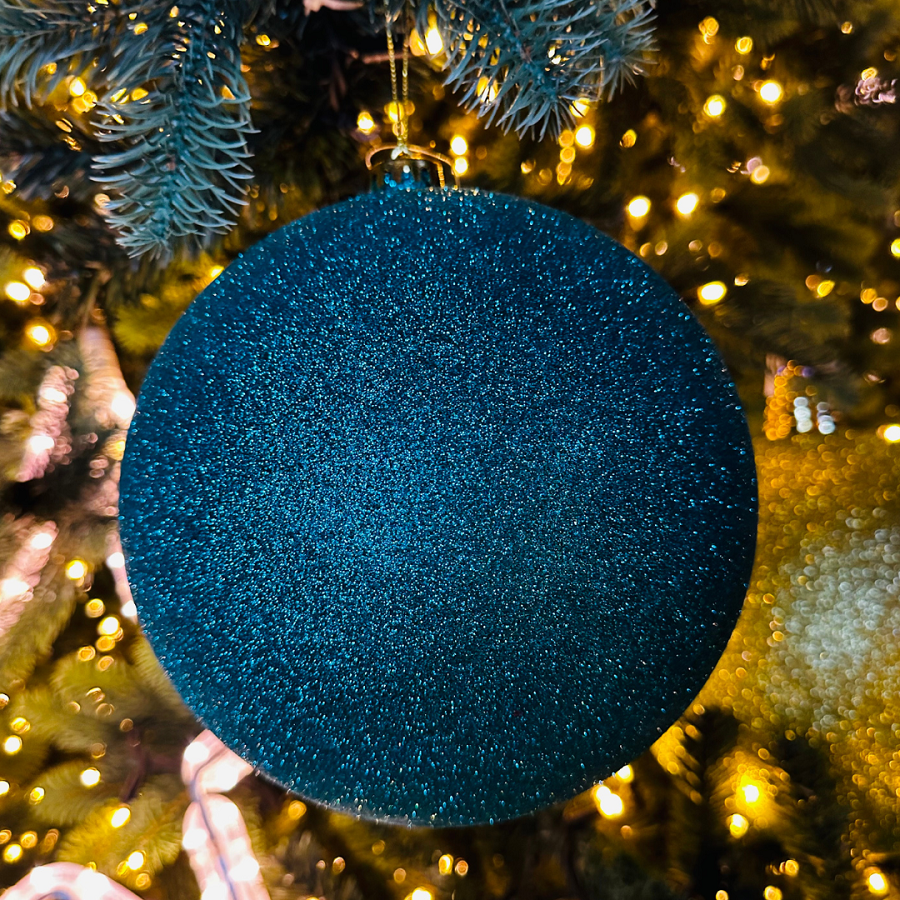 Kunststoffball, Durchm. 20 cm, Pfauengrün, Glitzer