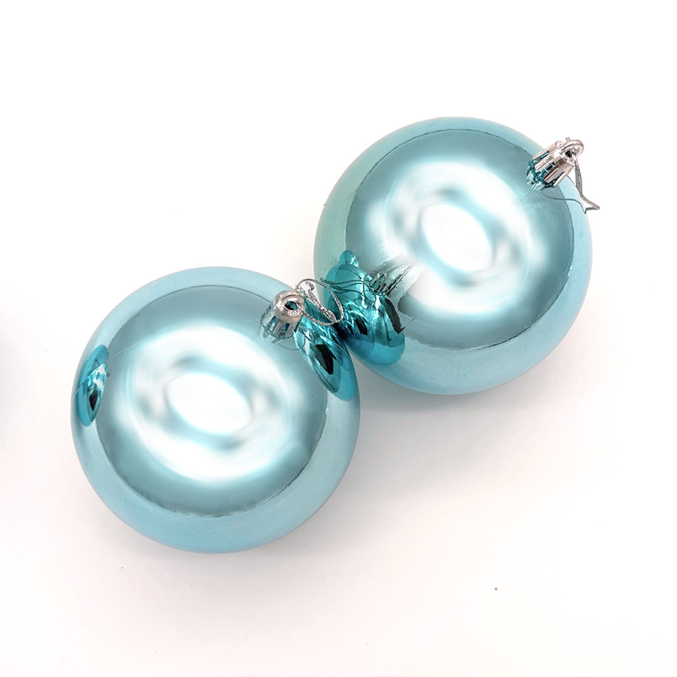 Kunststoffkugel, Durchm. 10 cm, hellblau, 6x glänzend