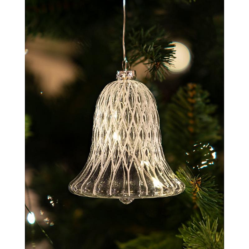 LED-Lichterbaum, Glas, Braun, 16,5 cm
