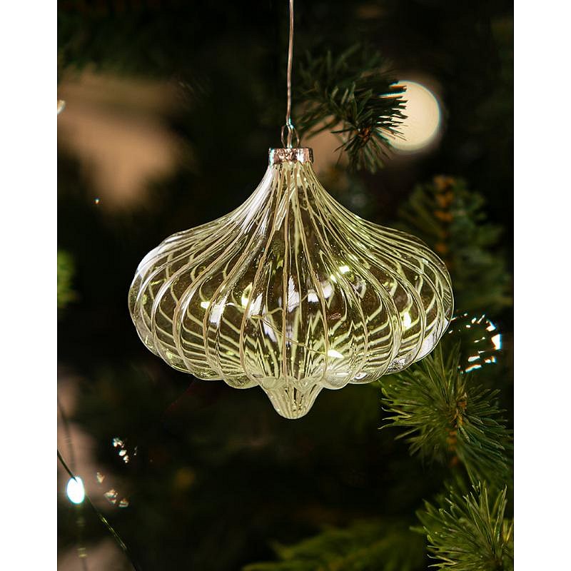 LED-Lichterbaum, Glas, Braun, 16,5 cm