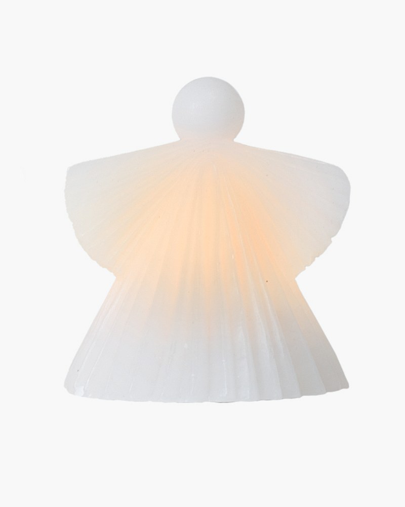 LED-Engel aus Wachs, weiß, 15 cm