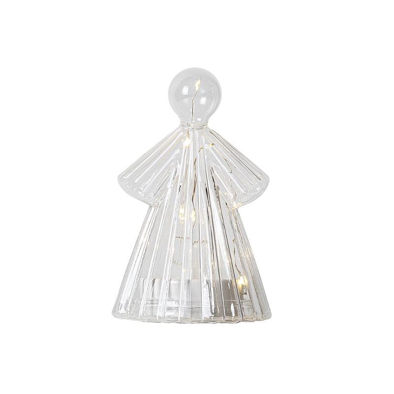 LED-Lichtengel Glas, klar, 15 cm