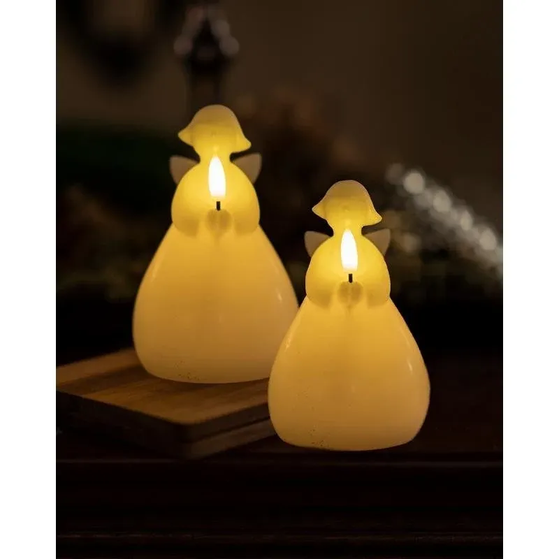 Download Wachs-LED-Engel, weiß, 15 cm