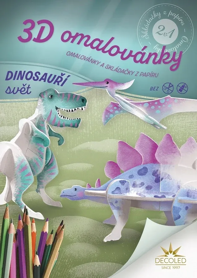 A4 Malbuch Puzzle Dinosaurier Welt 2in1