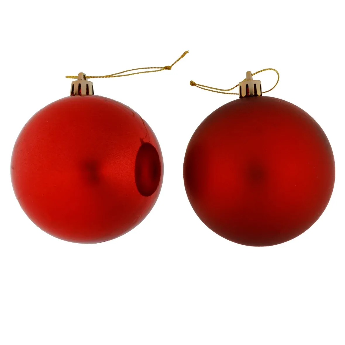 Produktion - Kunststoffkugeln, D. 8 cm, rot, 12x glänzend, 12x matt