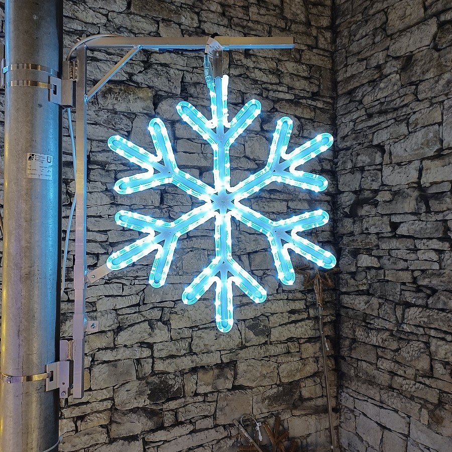 Easy Fix 2D LED-Flutlicht VII, Ø 66 cm, kaltweiß mit Flash, Bausatz für öffentliche Beleuchtung, Aluminium