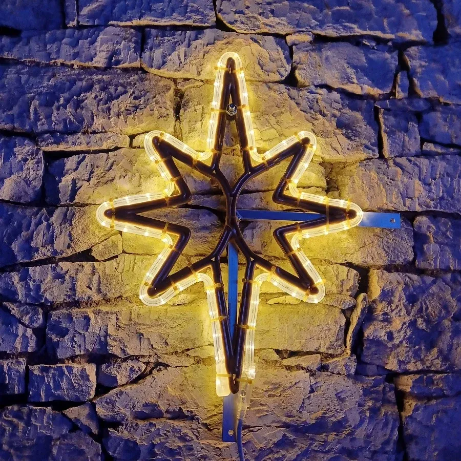 Easy Fix 2D LED Star Light X., 35 × 50 cm, warmweiß, hängend, Aluminium