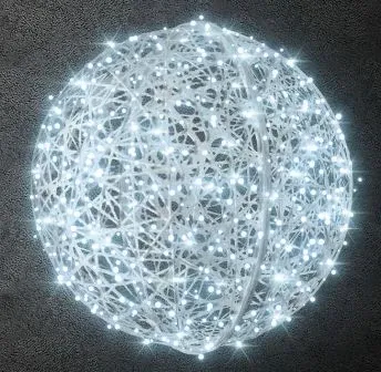 3D LED-Lichtkugel, 160 cm Durchmesser, eisweiß