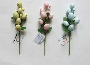 Heruntergeladener Osterzweig, 24 x 8 cm - in 3 Versionen aufgeteilt