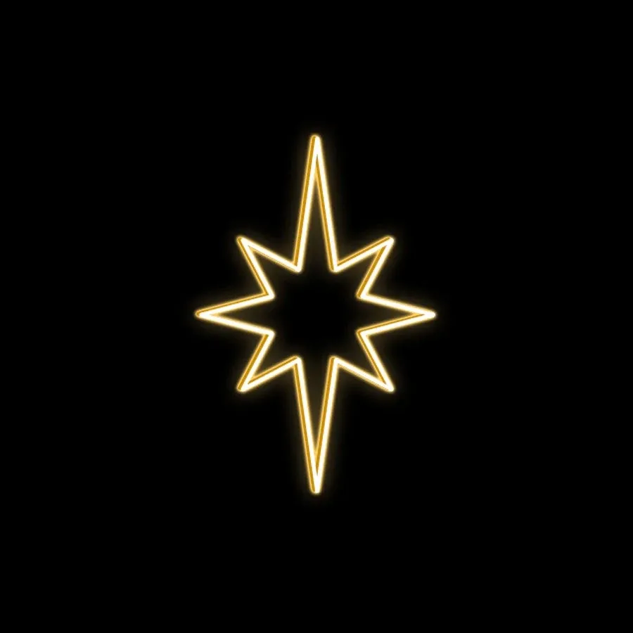 Easy Fix 2D LED-Sternleuchte 50 × 80 cm, warmweiß, hängend, Aluminium