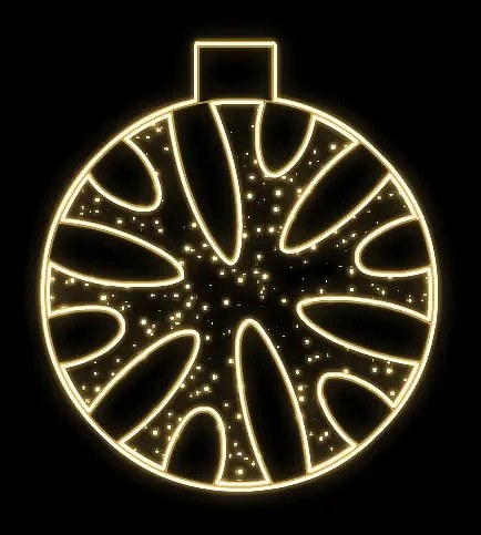 Easy Fix 2D LED-Lichtornament II. mit Schneeflocke, hängend, 146 × 167 cm, warmweiß, Aluminium
