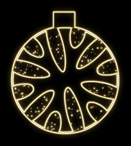 Easy Fix 2D LED-Lichtornament III, hängend, 235 × 205 × 3 cm, warmweiß, Aluminium