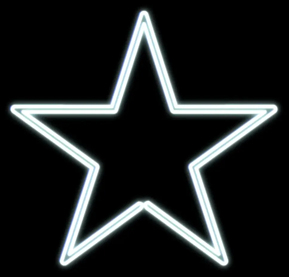 2D LED-Sternleuchte Ø 60 cm, eisweiß, stehend, 3D-Druck