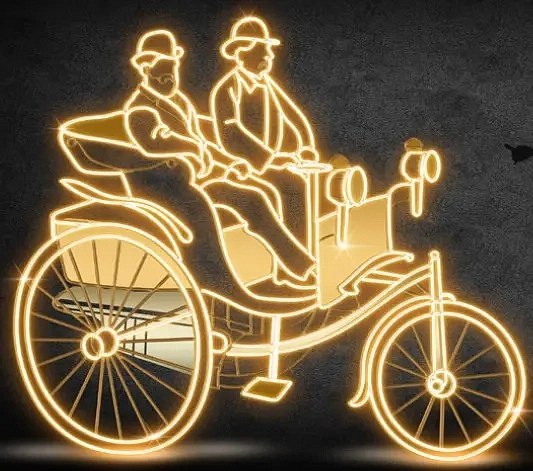 Eco Fix 2D LED-Lichtwagen, 285 × 250 × 60 cm, warmweiß, stehend, 3D-Druck