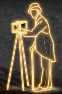 2D-LED-Lichtfotograf, 114 × 202 cm, warmweiß, stehend, 3D-Druck