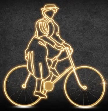 Eco Fix 2D LED-Fahrradleuchte, 175 × 188 × 60 cm, warmweiß, stehend, 3D-Druck