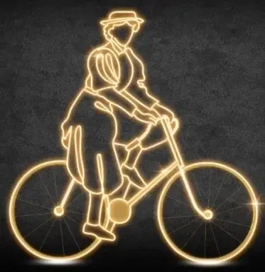 Eco Fix 2D LED-Fahrradleuchte, 175 × 188 × 60 cm, warmweiß, stehend, 3D-Druck