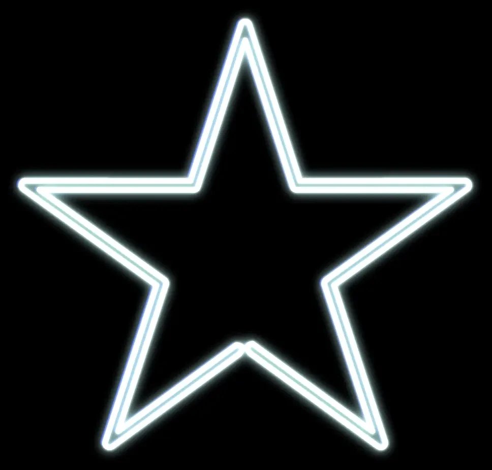 2D LED-Sternleuchte Ø 60 cm, warmweiß, stehend, 3D-Druck