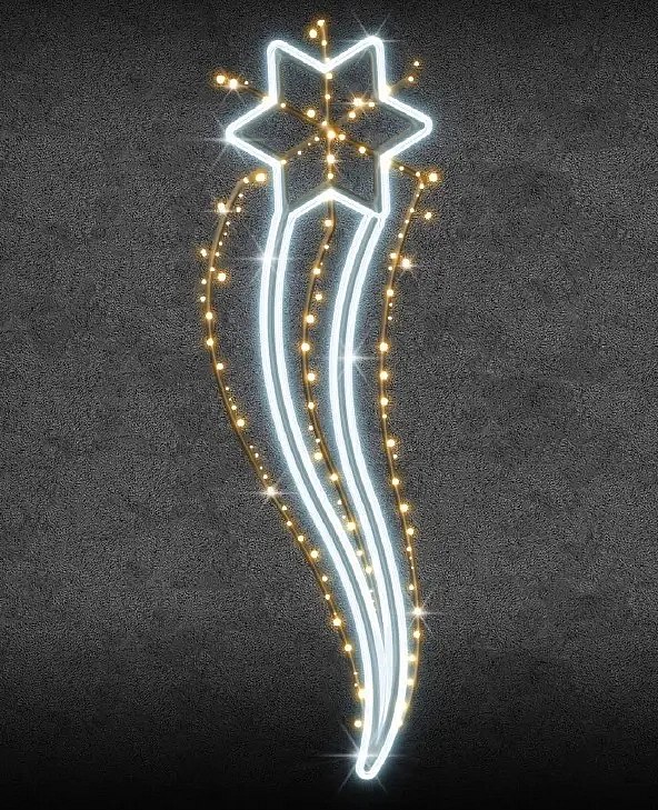 Easy Fix 2D LED-Lichtdekor für die öffentliche Beleuchtung 70 × 225 cm, Aluminium
