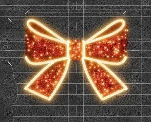 3D-LED-Lichtbogen, 140 × 65 cm, warmweiß mit Schlauch