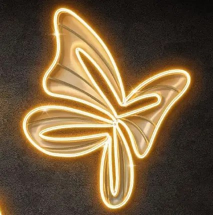 3D-LED-Leuchtschmetterling, 120 x 120 cm, mit Plexiglas