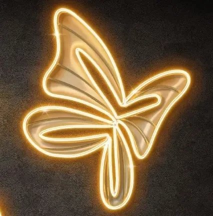 3D-LED-Leuchtschmetterling, 120 x 120 cm, mit Plexiglas