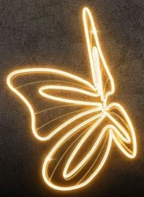 3D LED-Licht Schmetterling, 80 x 80 cm