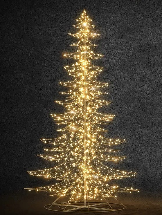 Eco Fix 2D LED-Baumleuchte, warmweiß mit Flash, Aluminium