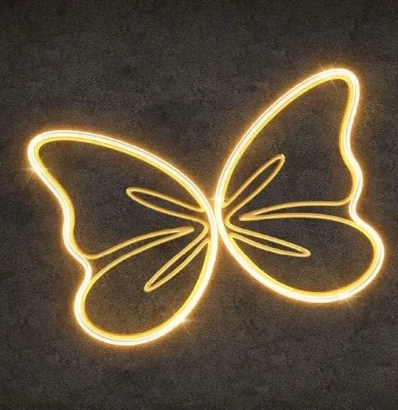 2D-LED-Lichtschmetterling, 30 × 20 cm, hängend, 3D-Druck