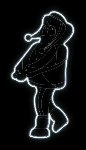 Eco Fix 2D LED-Lichtdekor, Kind I., 100 × 150 × 3 cm, eisweiß, hängend, 3D-Druck