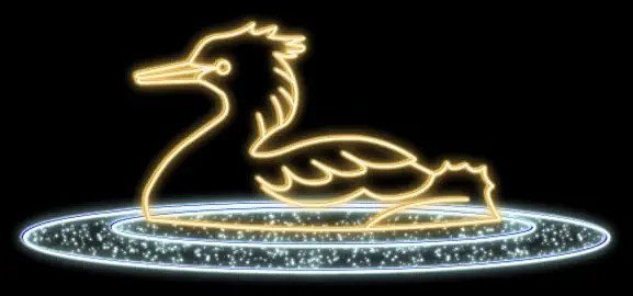 Eco Fix 2D LED-Licht-Ente, 210 × 100 × 60 cm, warm- und eisweiß, stehend, 3D-gedruckt, Aluminium