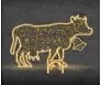 Eco Fix 2D LED-Lichtkuh, 260 × 173 × 100 cm, warmweiß, stehend, 3D-Druck, Aluminium