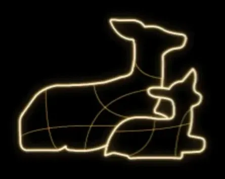Eco Fix 2D LED-Lichtfalle mit Rad, 100 × 80 × 60 cm, warmweiß, stehend, 3D-Druck, Aluminium
