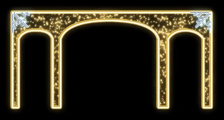 Easy Fix 2D LED-Bremsleuchte, 480 × 230 cm, stehend, Aluminium