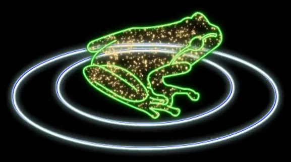 Easy Fix 2D LED-Lichtfrosch, 2D, 120 × 160 × 60 cm, stehend, 3D-Druck, Aluminium