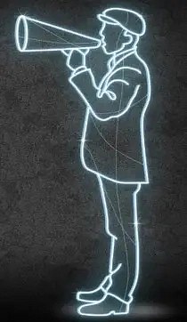 Eco Fix 2D LED-Lichtmann mit Drucker, 100 × 210 × 60 cm, eisweiß, hängend, 3D-Druck