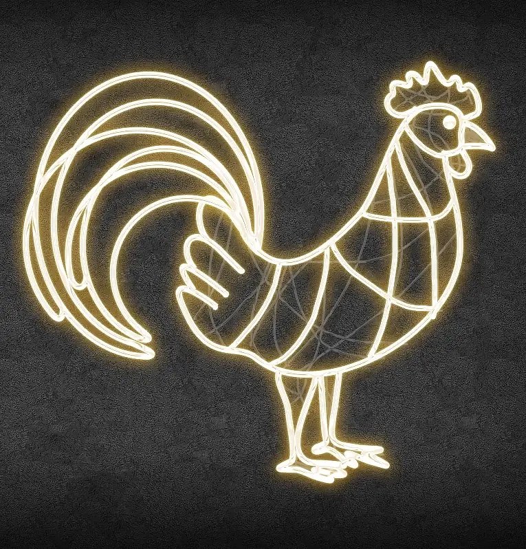 Easy Fix 2D LED-Lichthahn, 90 × 90 cm, warmweiß, stehend, 3D-Druck, Aluminium
