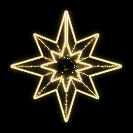 Easy Fix 2D LED-Sternleuchte I., Ø 100 cm, warmweiß, hängend, 3D-Druck