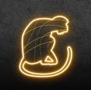 Eco Fix 2D LED-Lichtäffchen, seitlich sitzend, hängend, 86 × 73 × 4 cm, warmweiß, 3D-Druck, gold