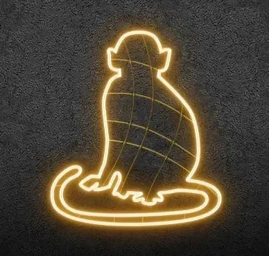 Eco Fix 2D LED-Lichtäffchen, sitzend, hängend, 73 × 83 × 4 cm, warmweiß, 3D-Druck, gold