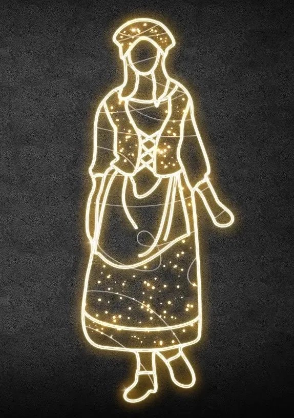 Eco Fix 2D-LED-Leuchte, 200 × 80 cm, warmweiß, stehend, 3D-Druck