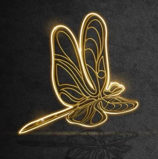 2D-LED-Libellenleuchte, hängend, 100 × 104 × 3 cm, warmweiß