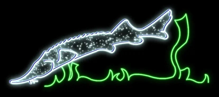 2D-LED-Lichtstörer, 195 × 75 cm, stehend, 3D-Druck
