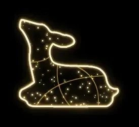 Easy Fix 2D LED-Lichtrad, 115 × 105 × 40 cm, warmweiß, stehend, 3D-Druck, Aluminium