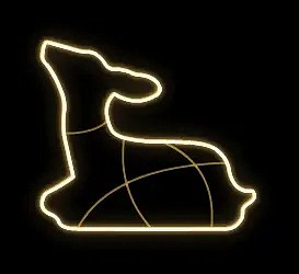 Easy Fix 2D LED-Lichtrad, 57 × 55 × 40 cm, warmweiß, stehend, 3D-Druck, Aluminium